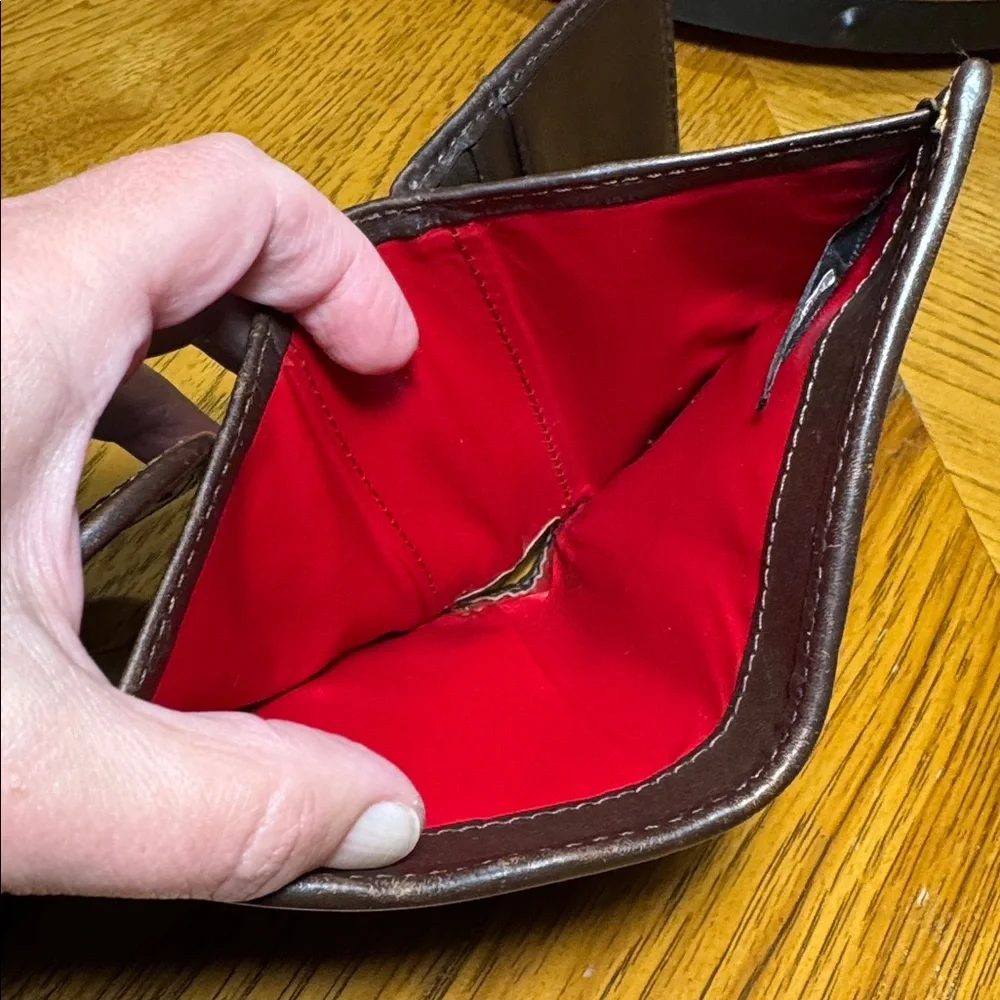 RARE VINTAGE DOONEY & BOURKE LEATHER ZEBRA PRINT WALLET - Picture 12 of 16